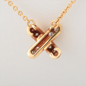 Tiffany & Co. Cross Stitch Diamond Necklace Gold