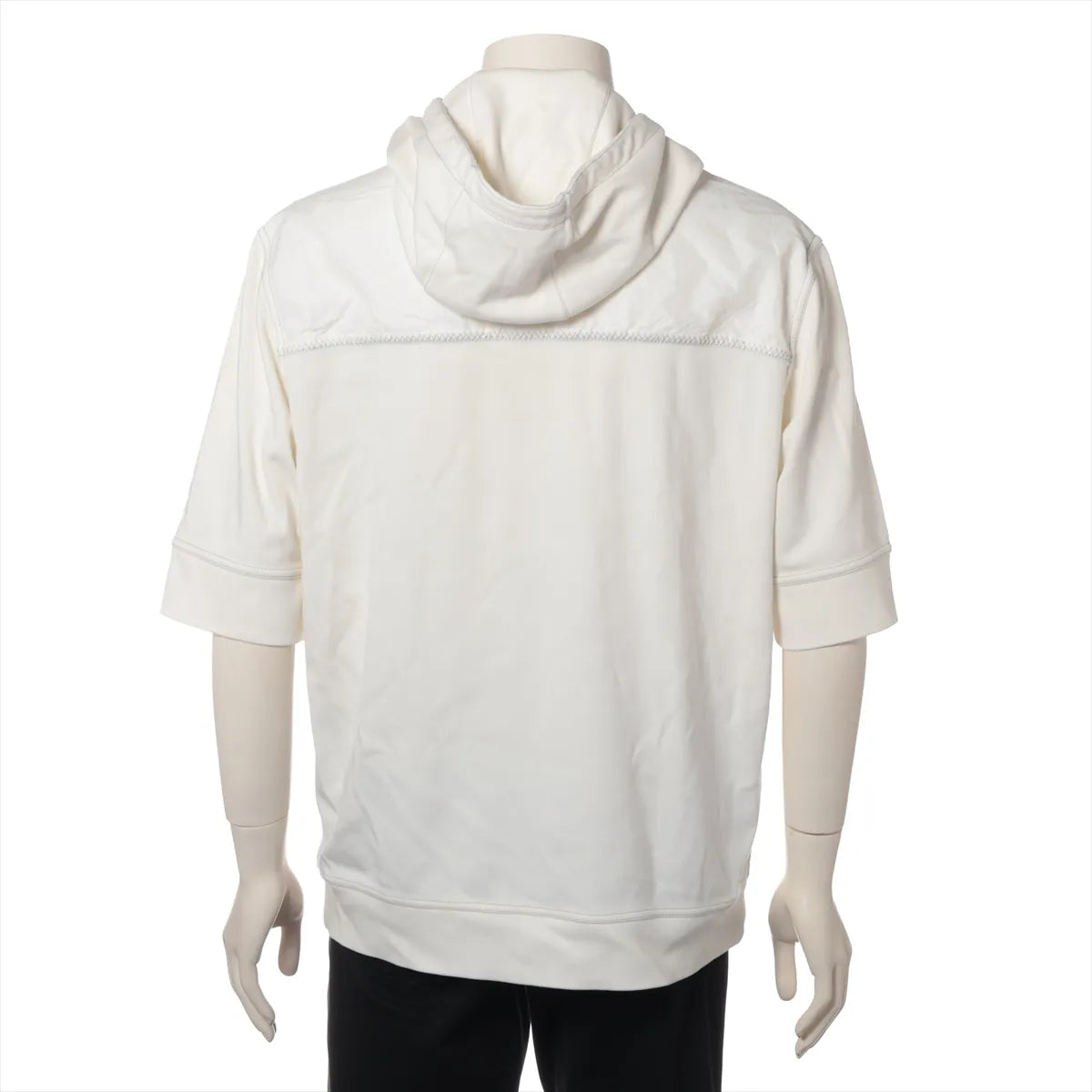 Hermès Cotton Hoodie Short Sleeve Shirt White