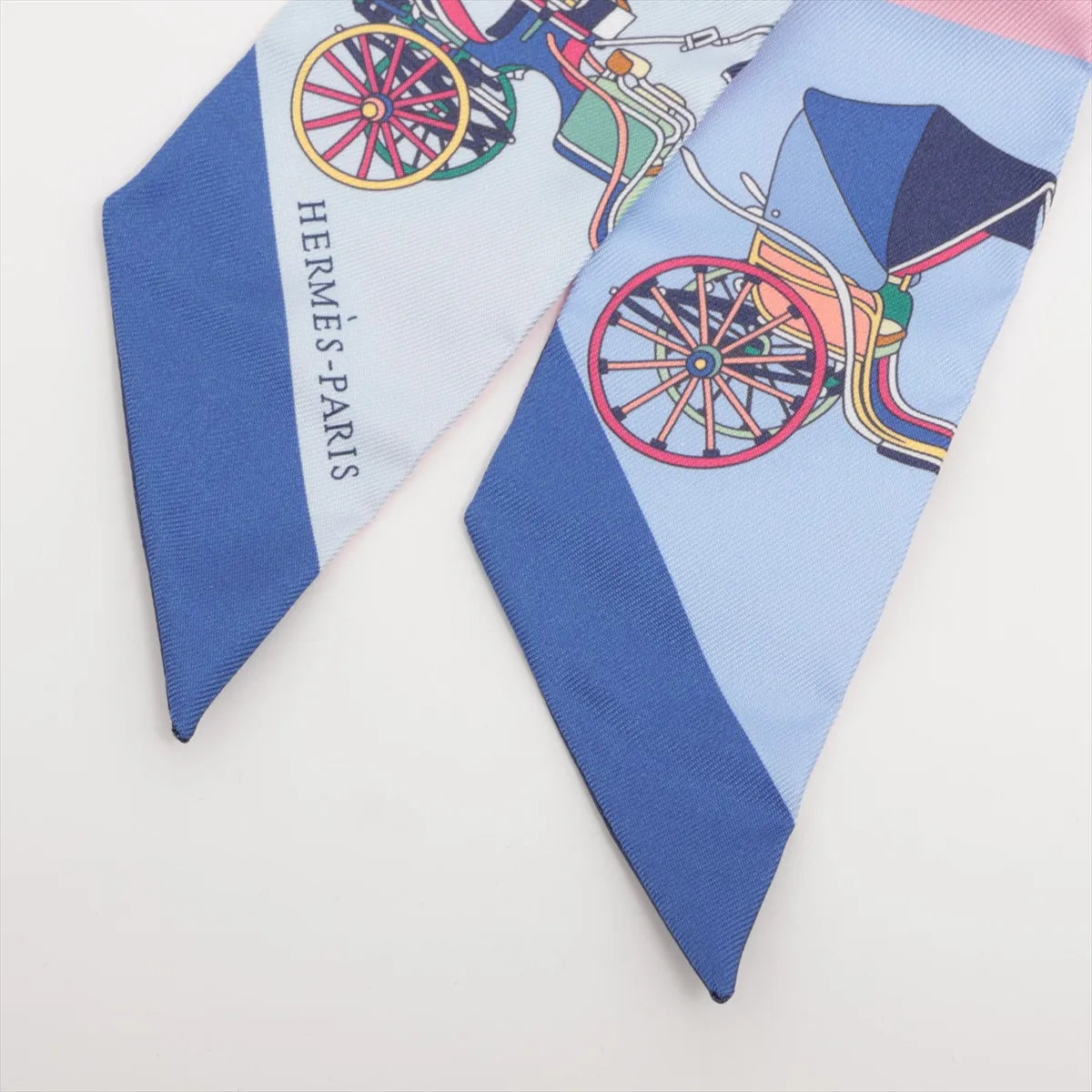 Hermès Twilly Voitures Exquises Silk Pink x Blue