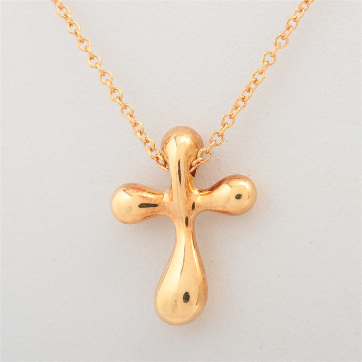 Tiffany & Co. Small Cross Pendant Necklace Gold