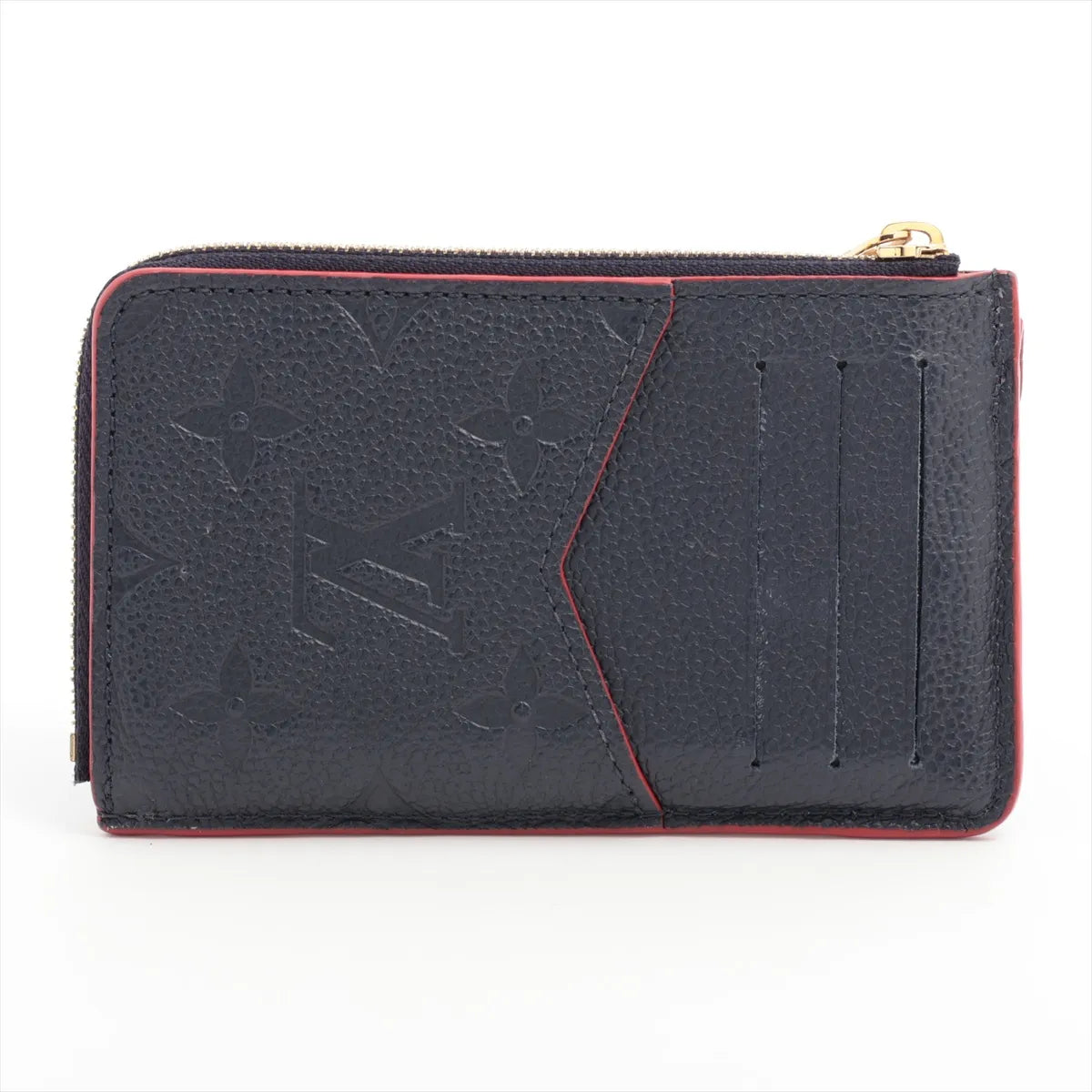 Louis Vuitton Monogram Empreinte Recto Verso Card Holder Marine Rouge