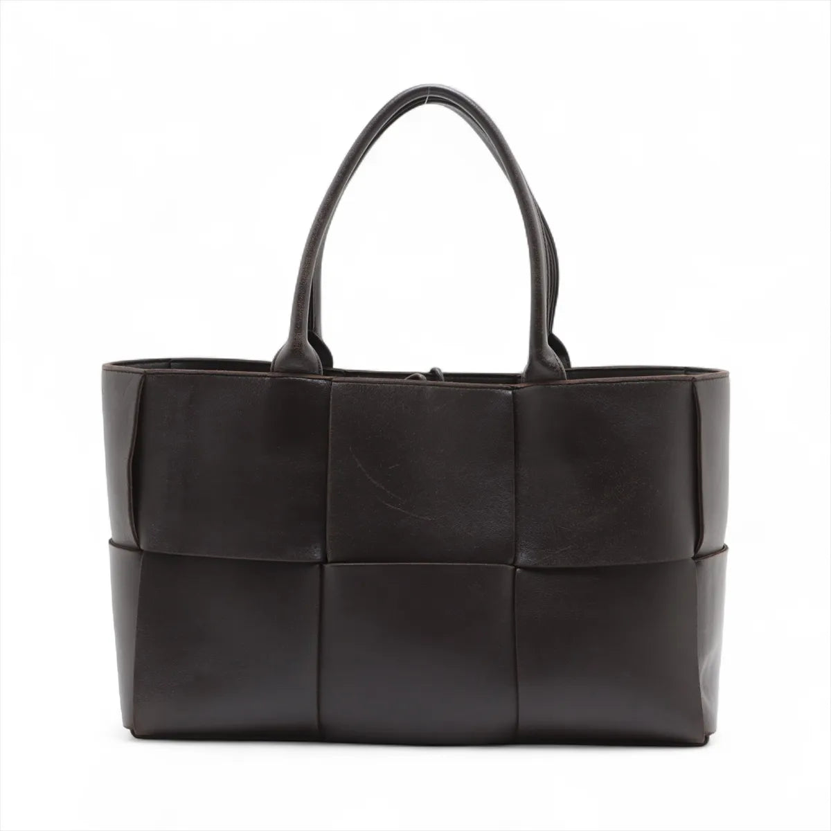 Bottega Veneta Maxi Intrecciato The Arco Tote Bag Brown