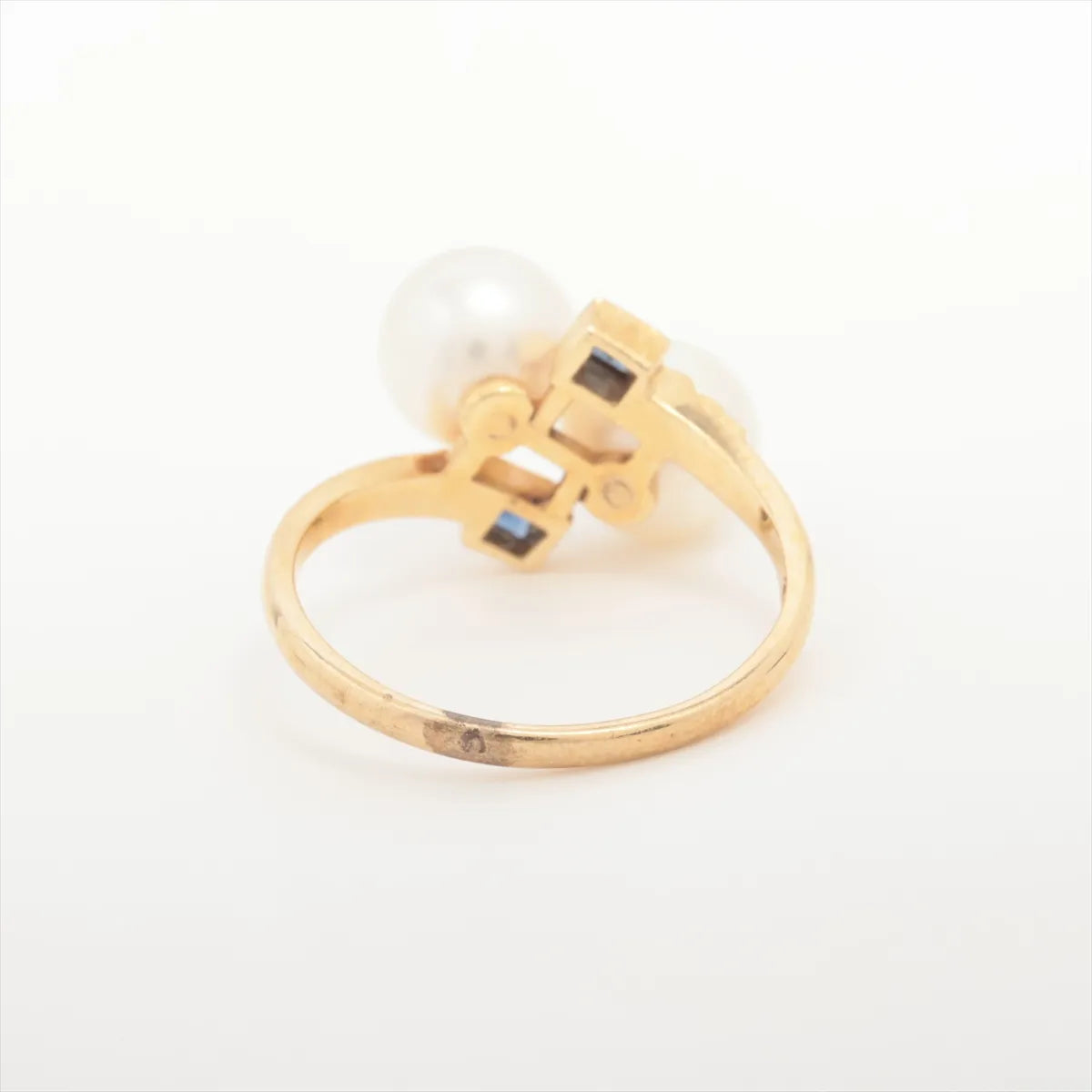 Pearl Sapphire Ring Yellow Gold