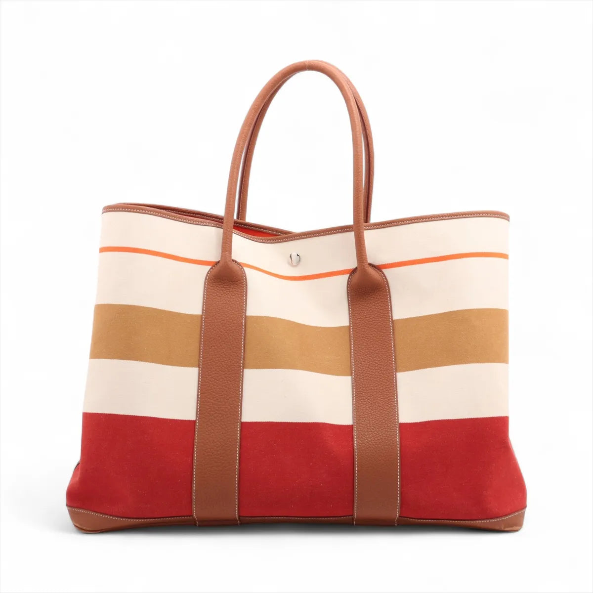 Hermès Garden Party TGM Tote Bag Beige x Red x Orange