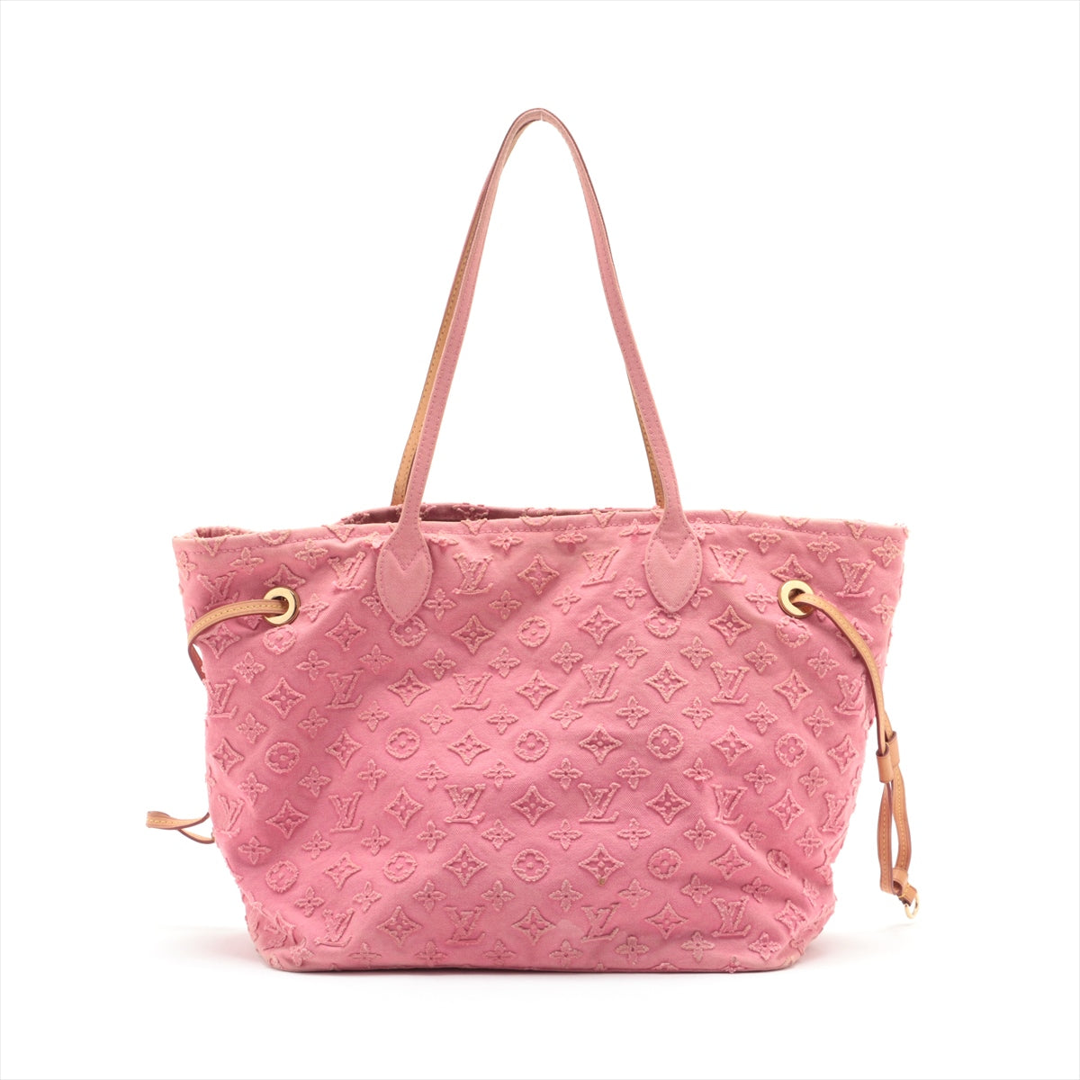 Louis Vuitton Monogram Pink Denim Applique Neverfull MM