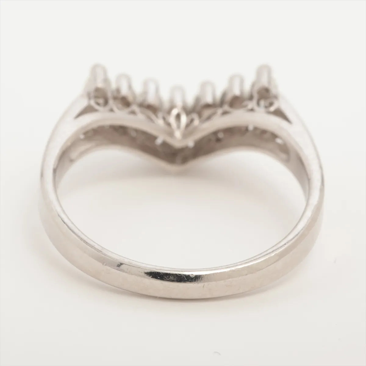 Crown Marquise Diamond Ring Platinum