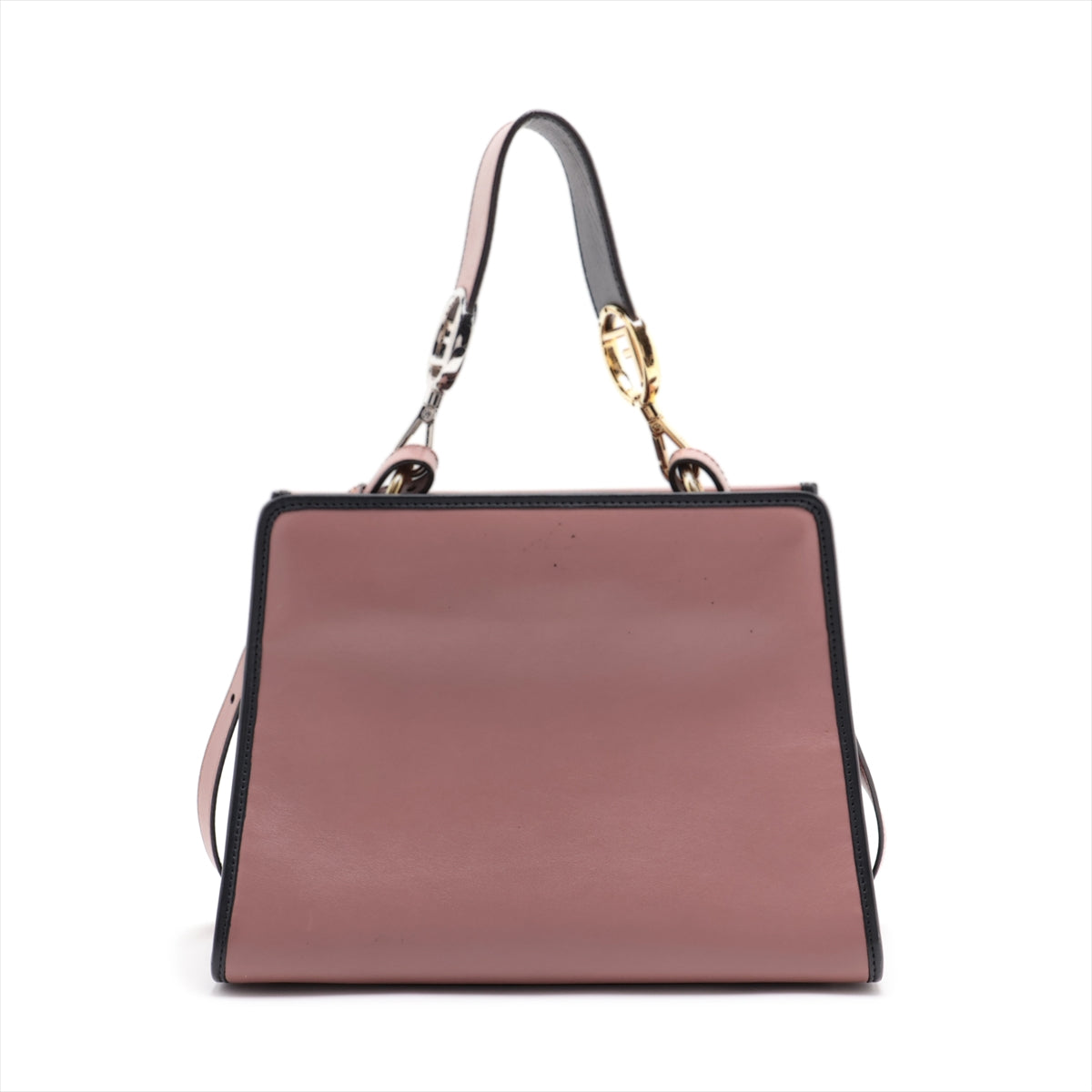 Fendi Runaway Leather Two-Way Handbag Pink