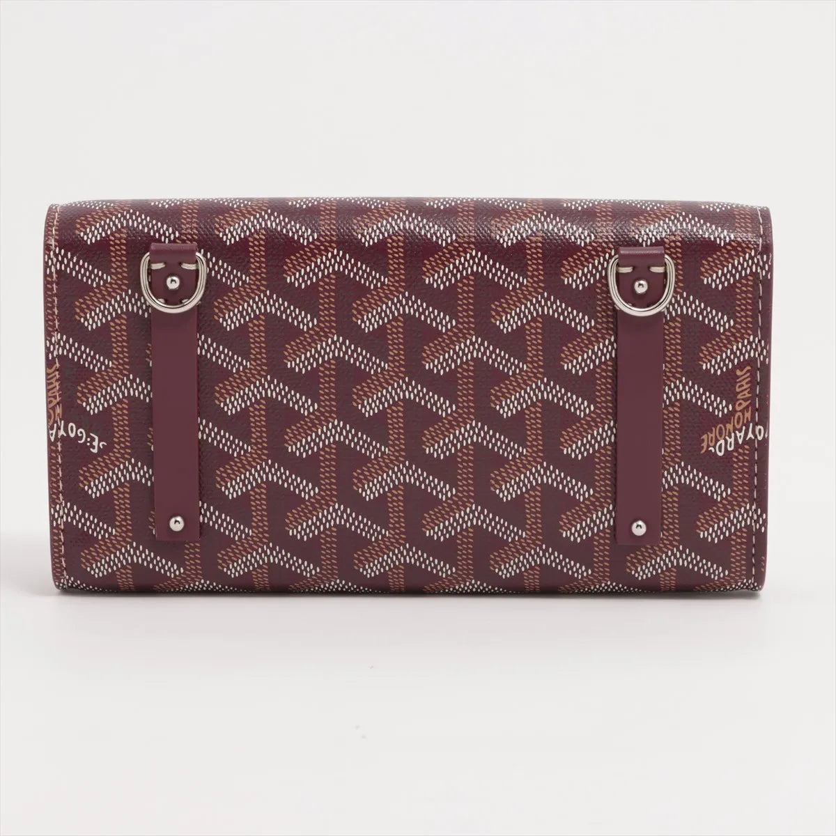 Goyard Leather Mini Monte Carlo Pouch Burgundy