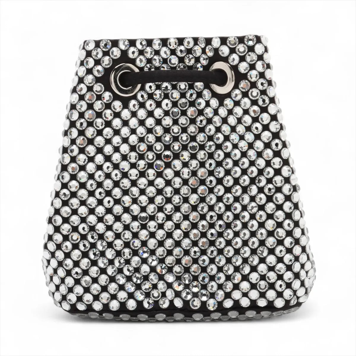 Prada Crystal Rhinestone x Satin Chain Bucket Shoulder Bag