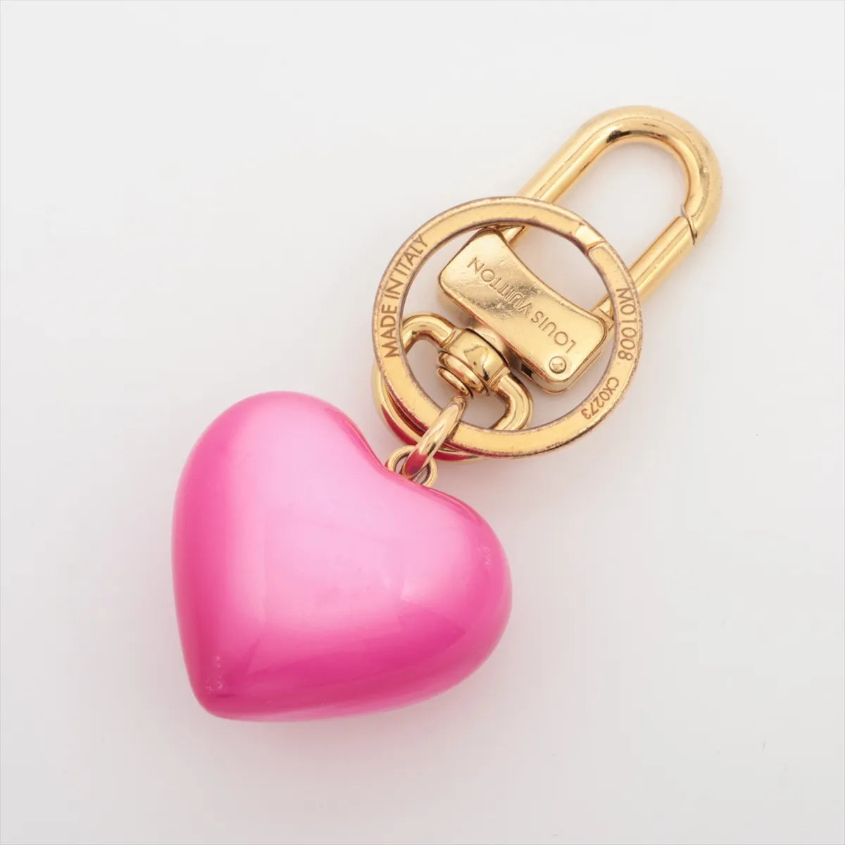 Louis Vuitton Pink LV Heart Bag Charm