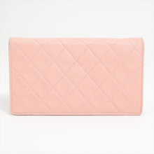 Load image into Gallery viewer, Chanel Matelasse Lambskin Leather Bifold Wallet Pink