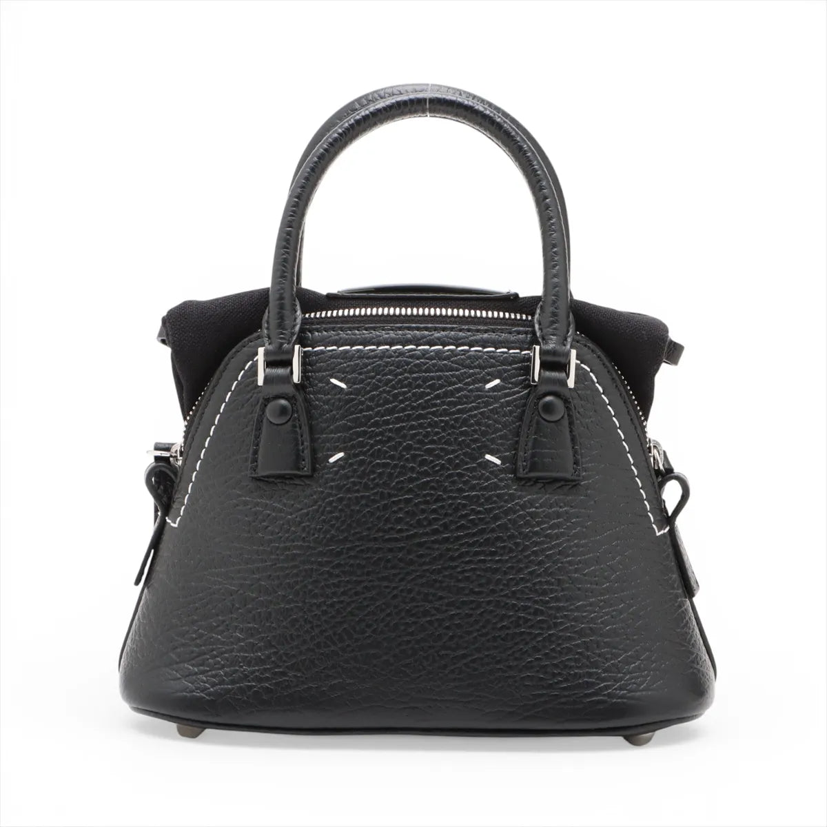 Maison Margiela 5AC Leather x Canvas Two-Way Shoulder Bag Black