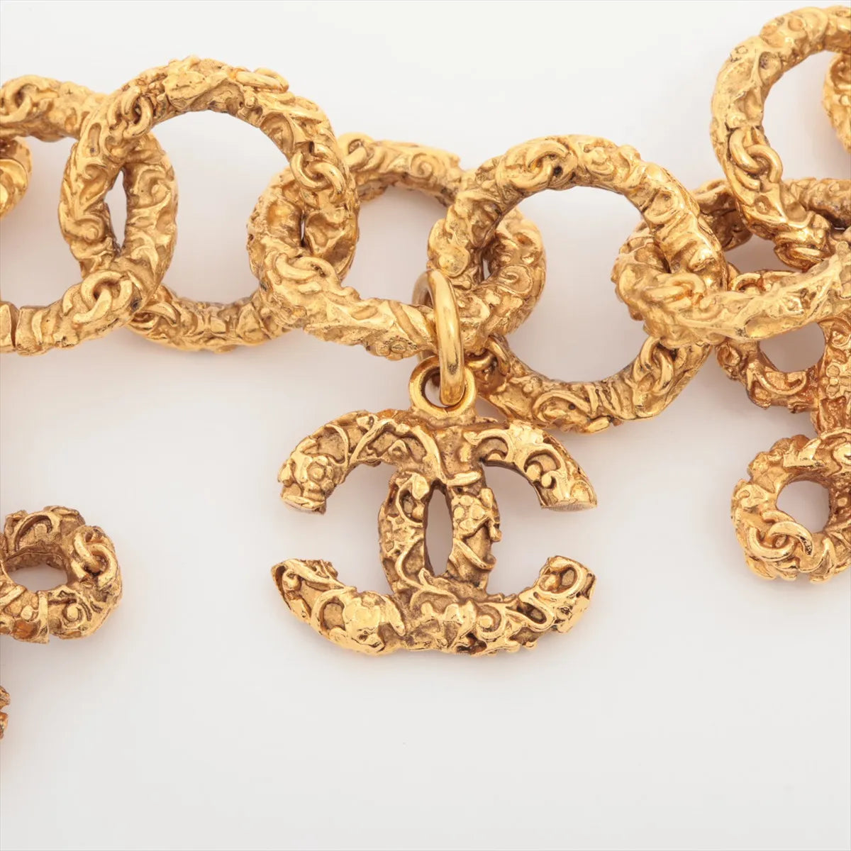 Chanel CC Logo Charm Chunky Bracelet