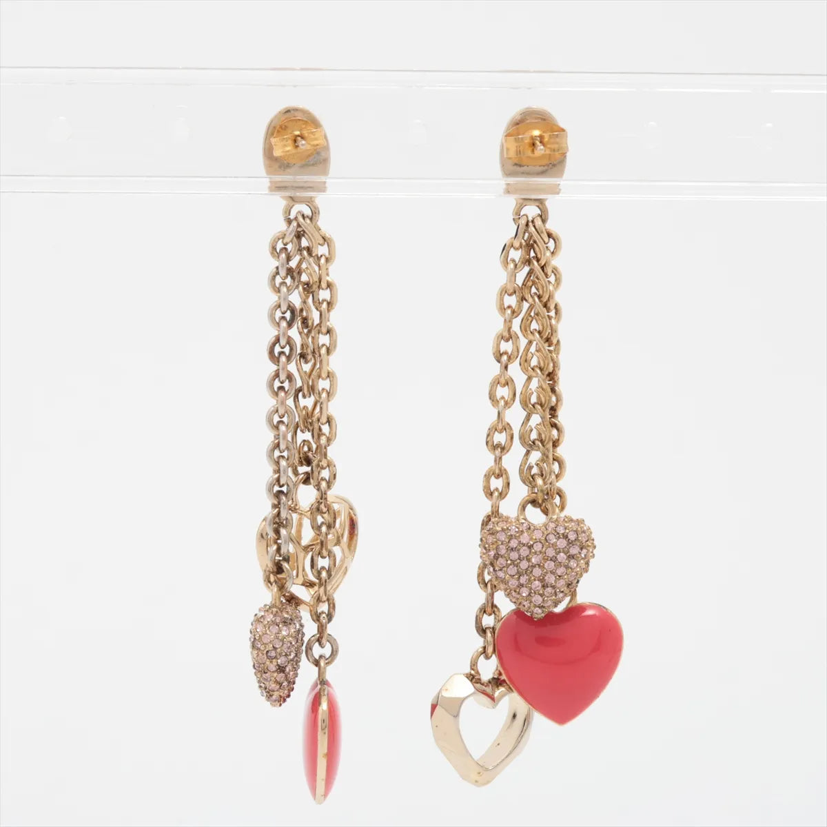 Dior Three Hearts Dangle Earrings