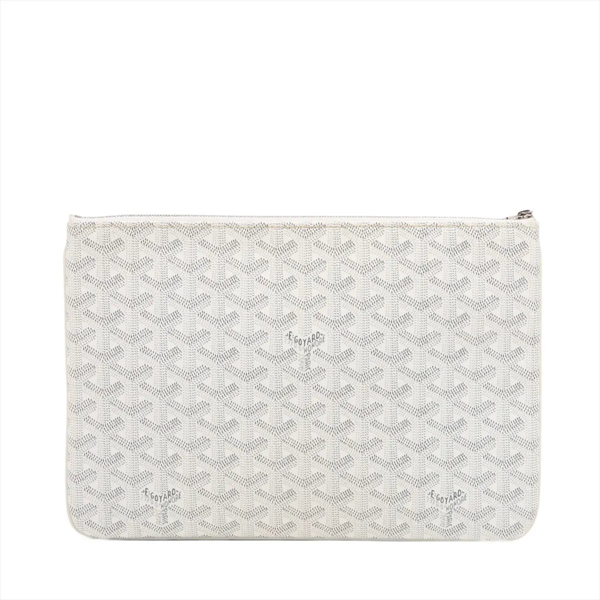 Goyard Senat MM Clutch Bag White
