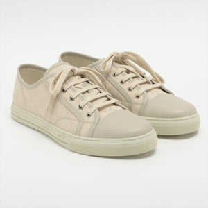 Gucci GG Canvas & Leather Sneakers Cream