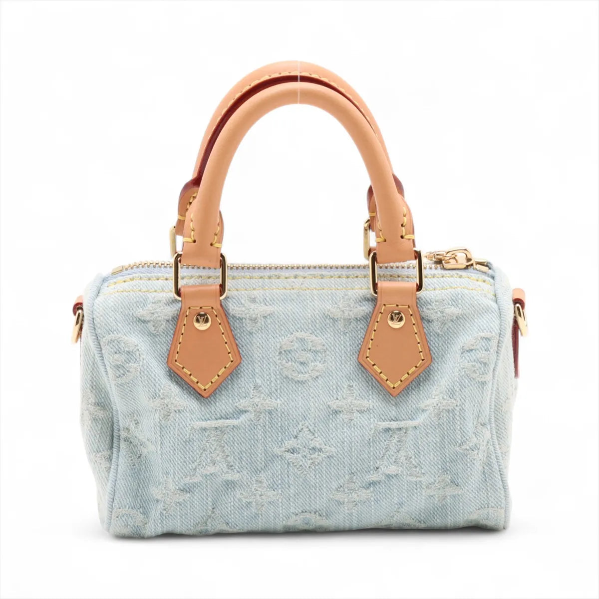 Louis Vuitton Monogram Denim Nano Speedy Blue