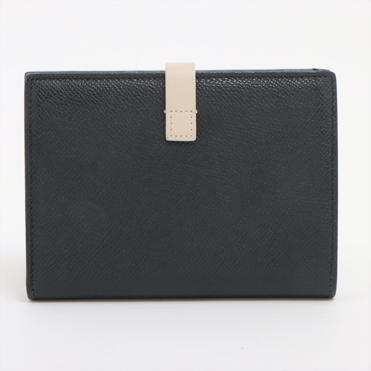 Top rated Celine Medium Bifold  Leather Compact Wallet Black x Cream