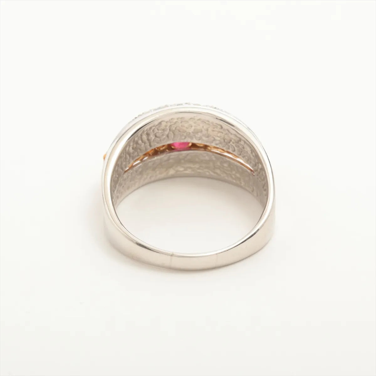 Ruby Diamond Two-Toned Ring White Gold x Platinum