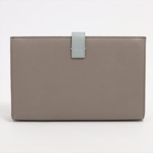 Load image into Gallery viewer, Celine Large Strap Bi-fold Leather Wallet Grey