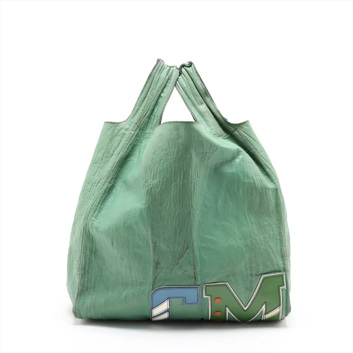 Prada Leather Tote Bag Green
