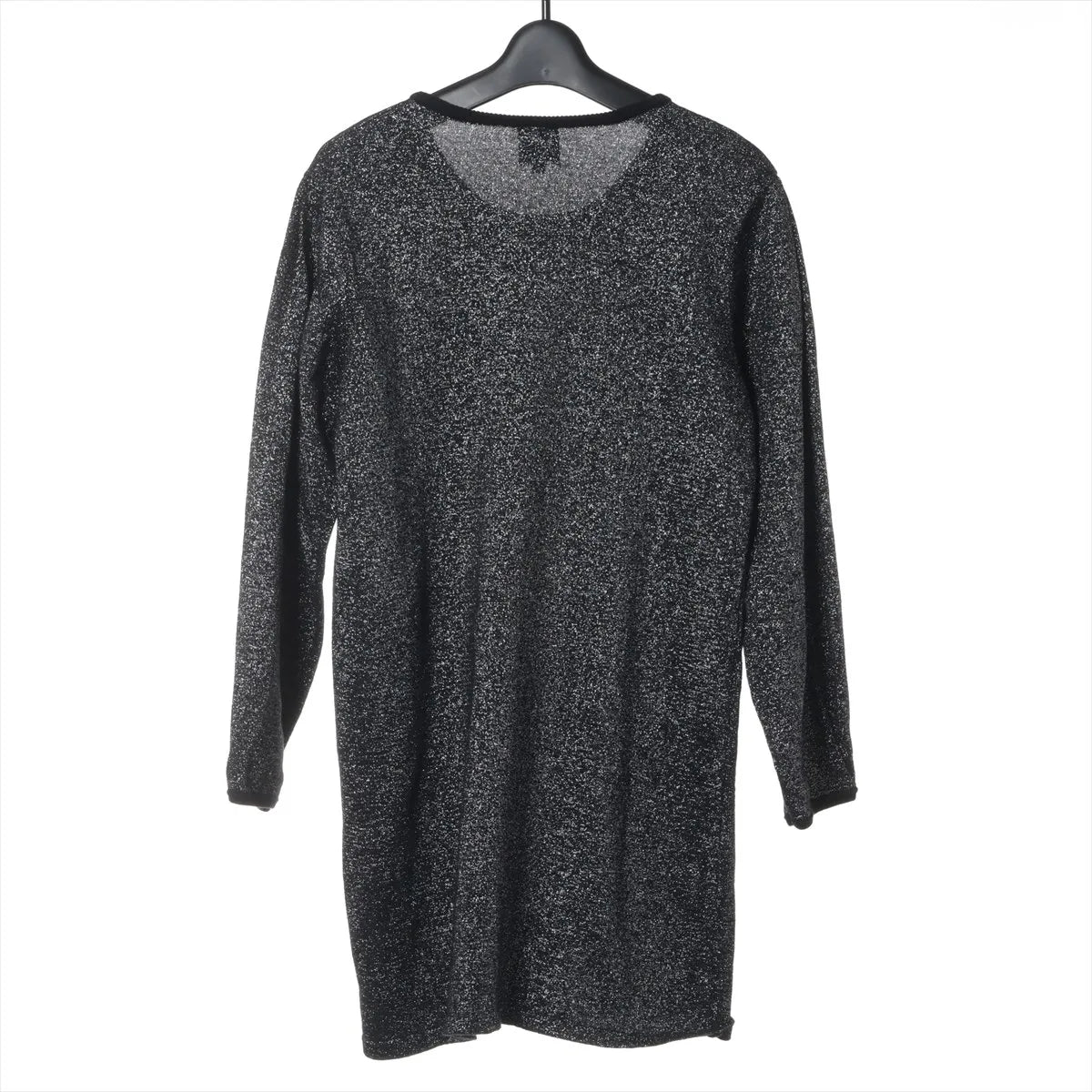 Givenchy Cotton Polyester Knit Dress Black × Silver