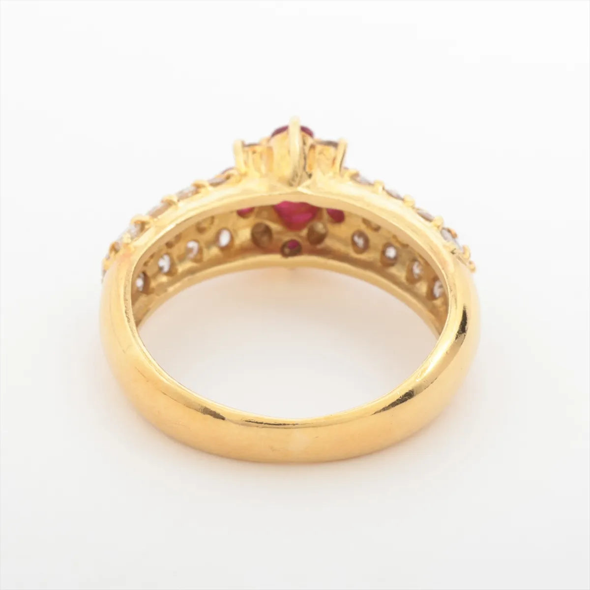 Ruby Diamond Ring Yellow Gold