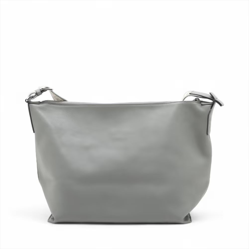 Loewe Cubi Leather Crossbody Bag Gray