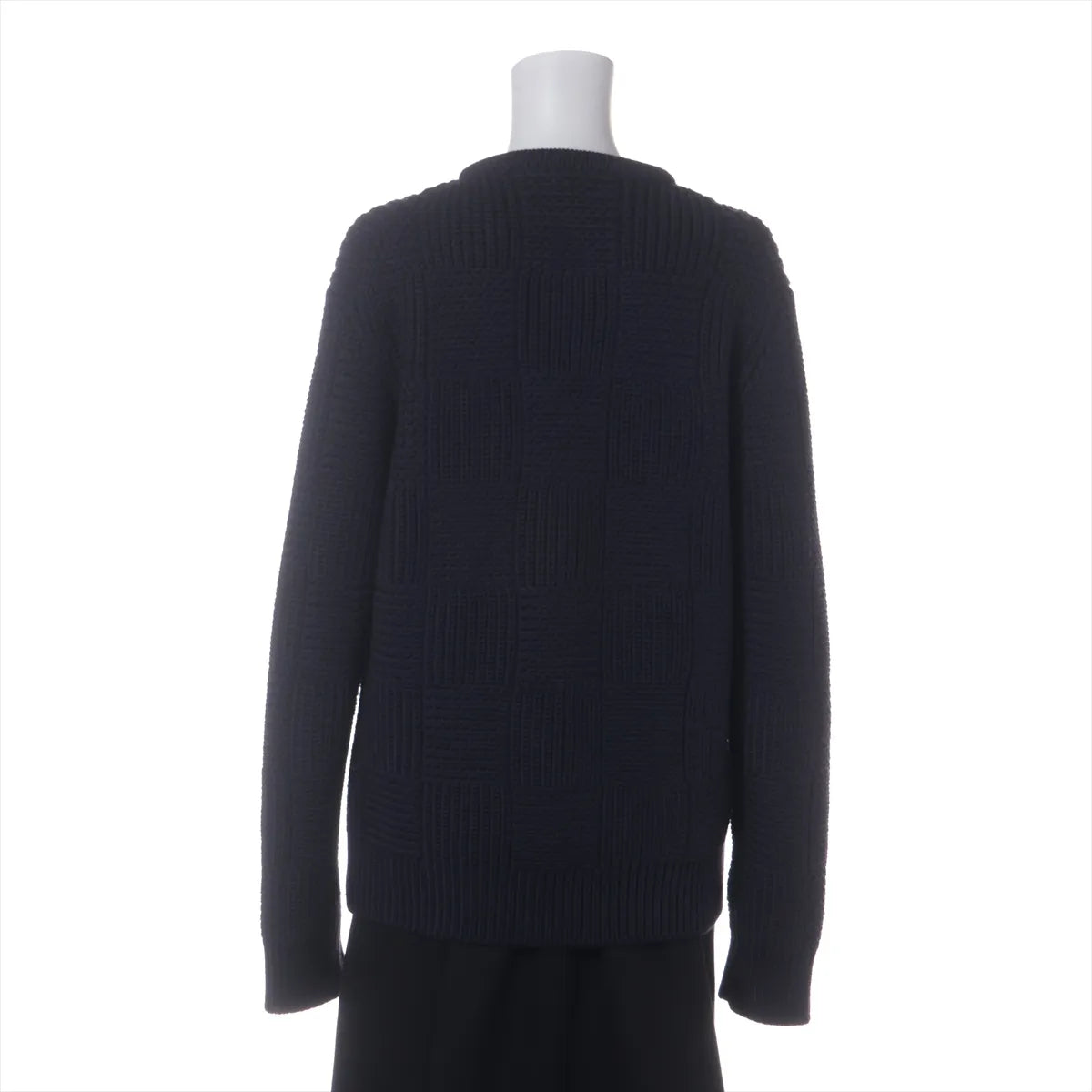 Louis Vuitton Damier Wool Knit Jacket Navy Blue