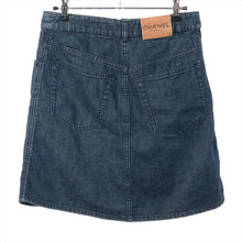 Load image into Gallery viewer, Chanel Denim Skirt Navy Blue