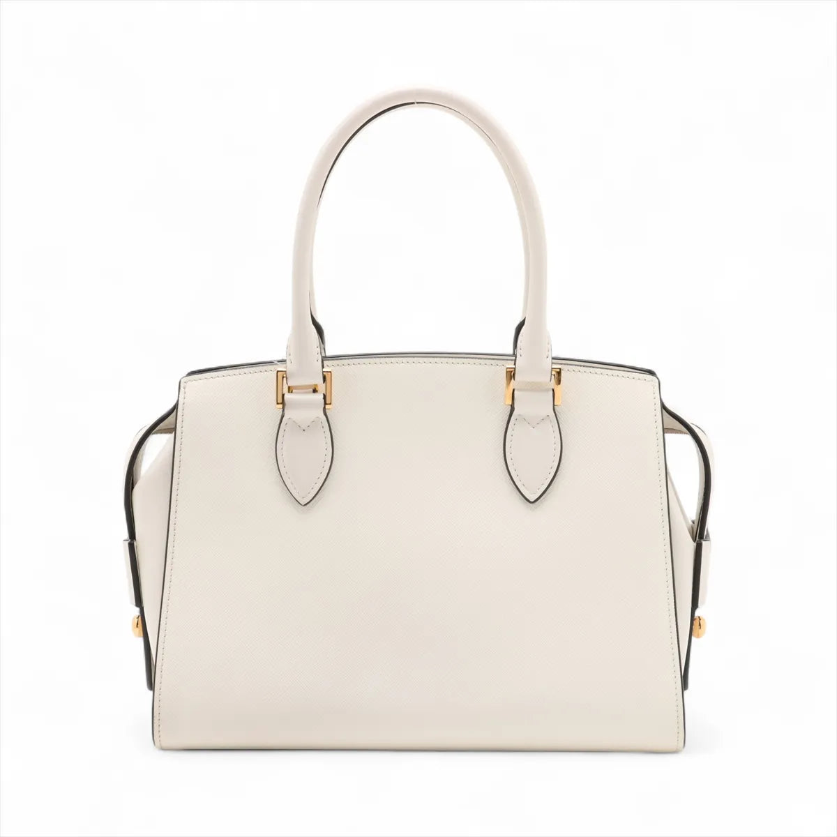Prada Saffiano Leather Two-Way Handbag White