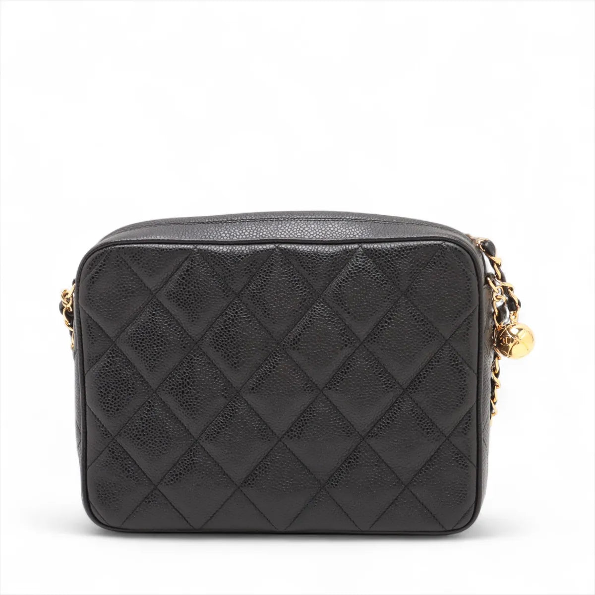 Chanel Matelasse Caviar Skin Chain Shoulder Bag Black