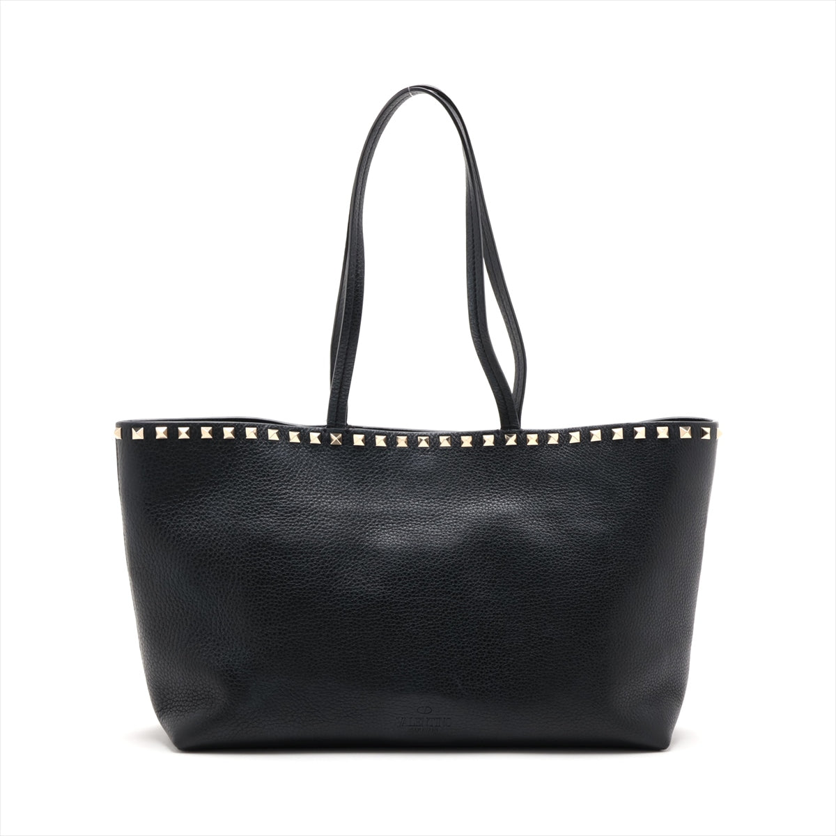 Top rated Valentino Garavani Rockstud Leather Tote Bag Black