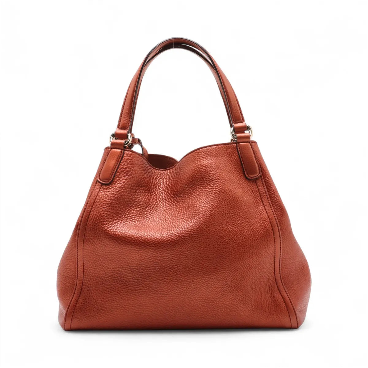 Gucci Soho Pebbled Leather Tote Bag Rust