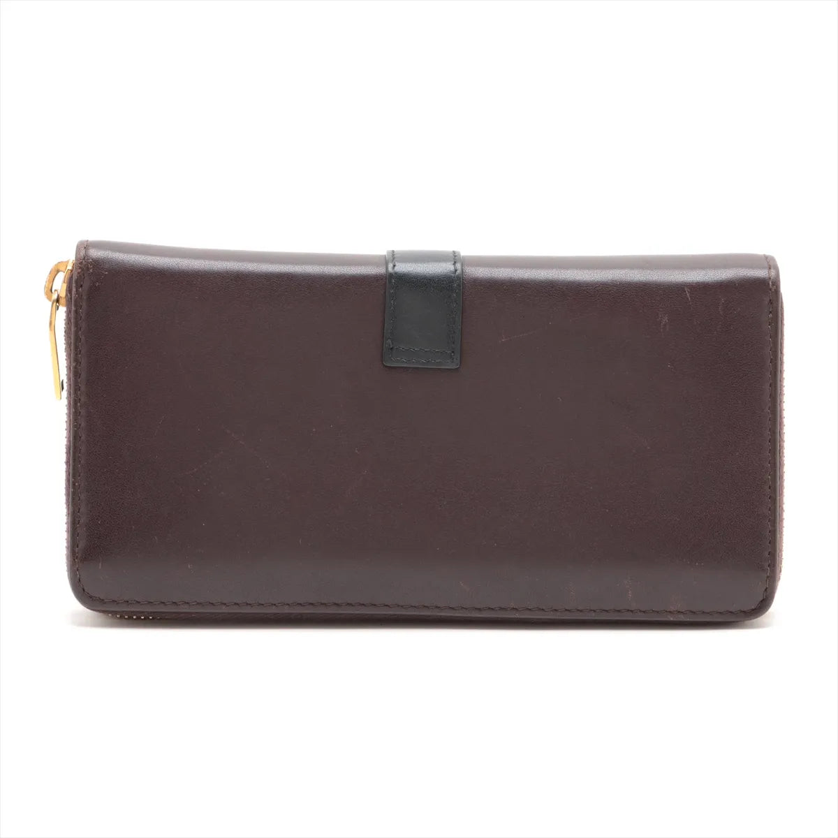 Saint Laurent Paris YSL Leather Zippy Wallet Brown