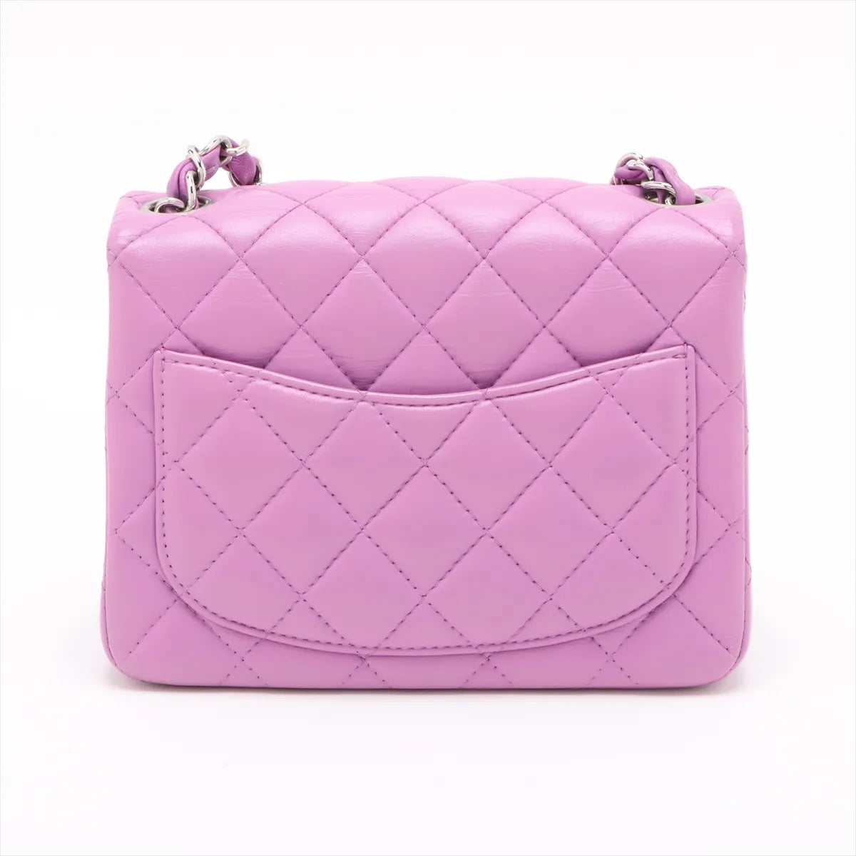 Chanel Mini Matelasse 17 Lambskin Single Flap Single Chain Bag Purple