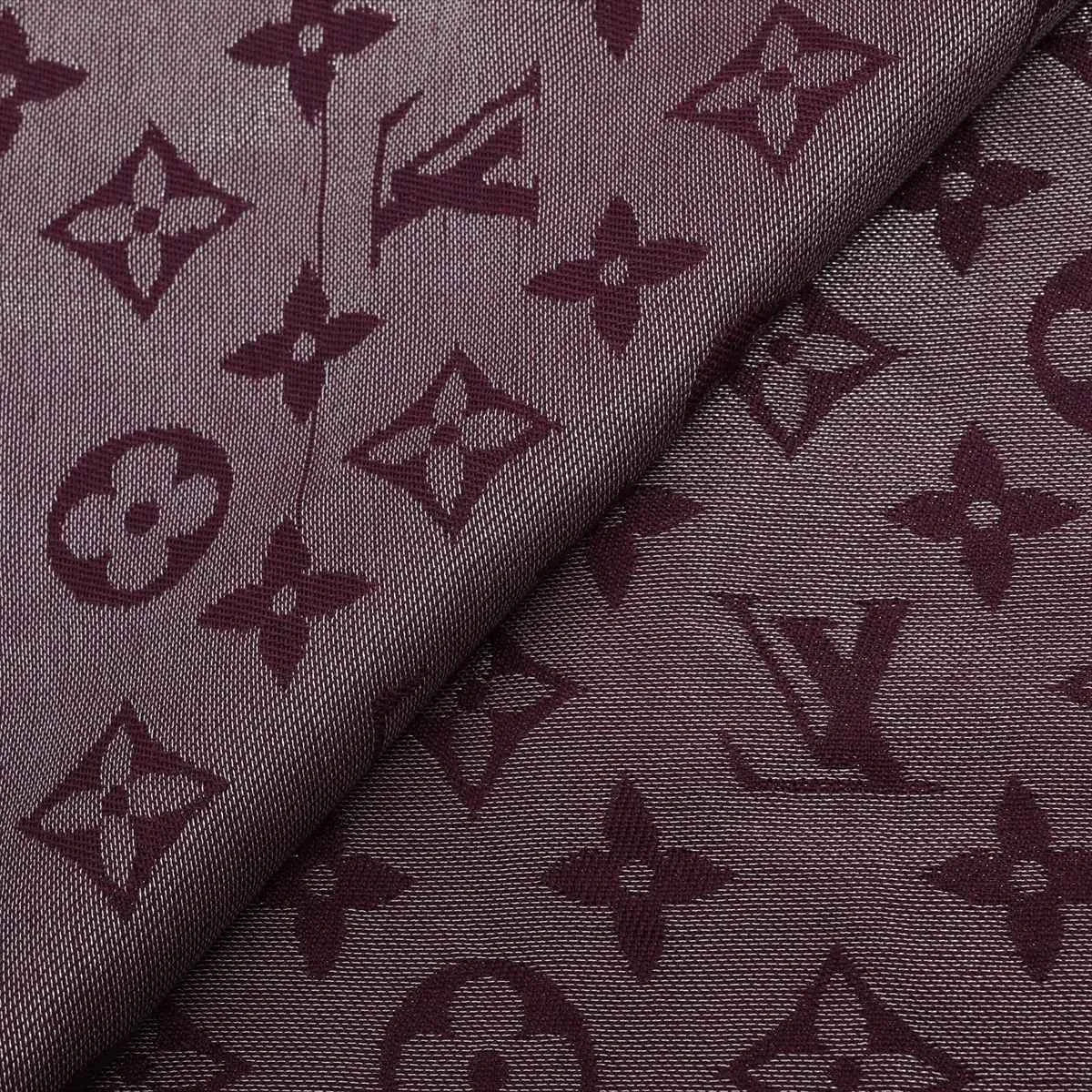 Louis Vuitton Monogram Shine Wool Silk Scarf Metal Purple