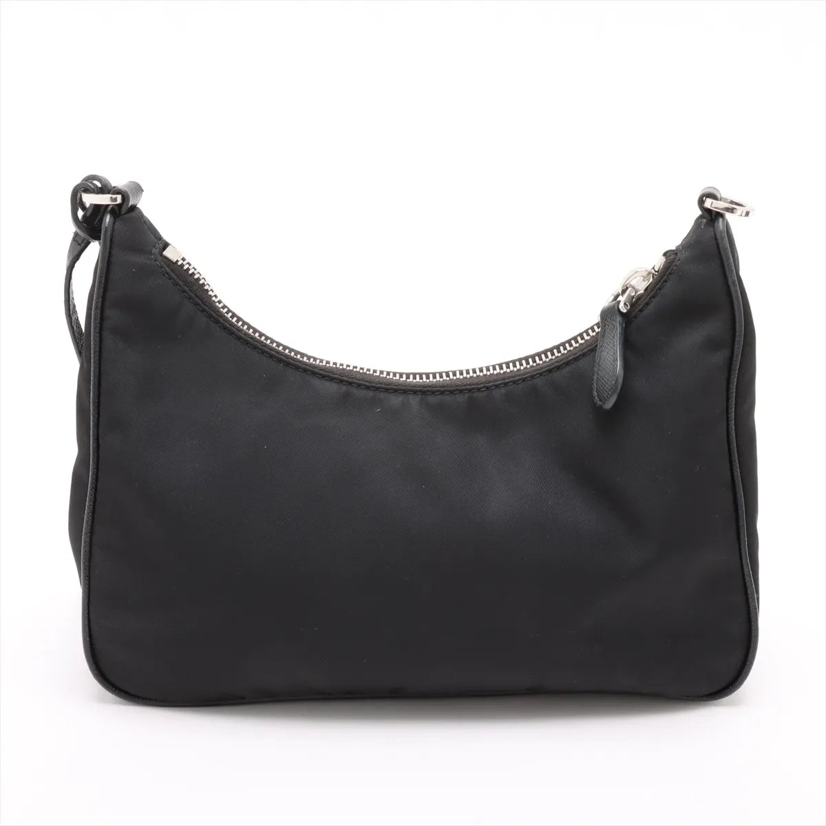 Prada Tessuto Nylon Leather Two-Way Shoulder Bag Black