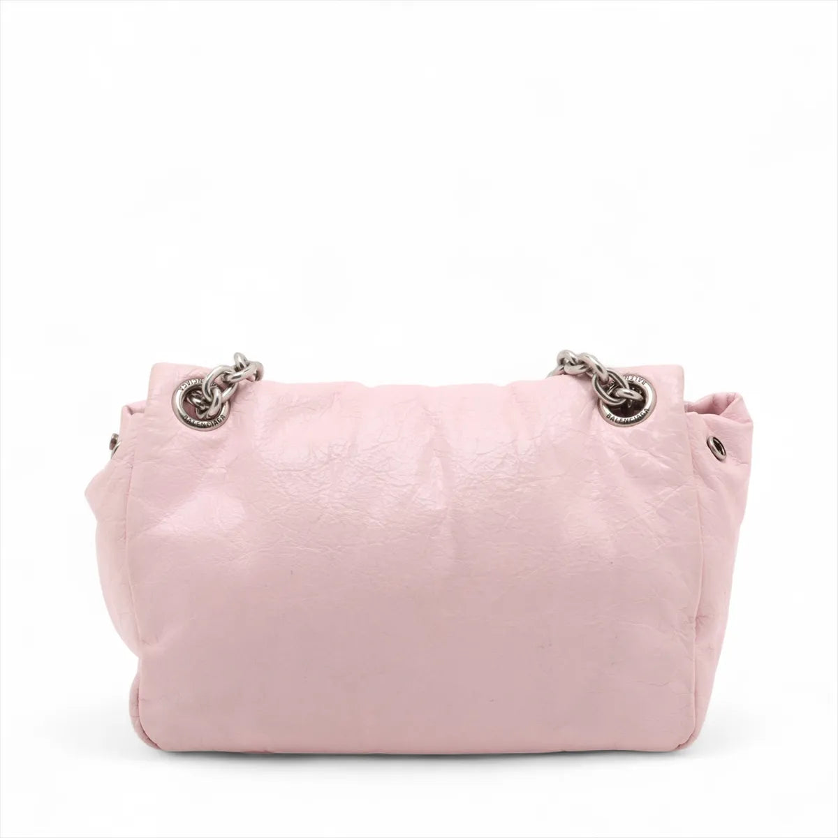 Balenciaga Monaco Leather Chain Shoulder Bag Pink