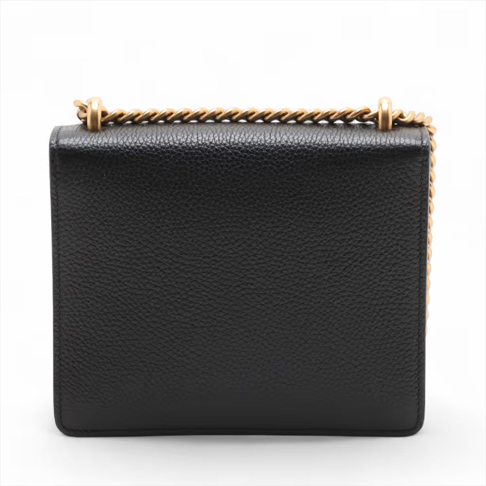 Gucci GG Marmont Leather Chain Shoulder Bag Black