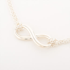 #1 Tiffany & Co. Infinity Double Chain Bracelet Silver    