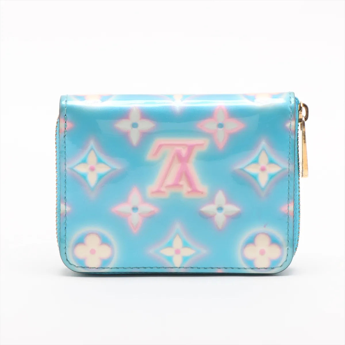 Louis Vuitton Vernis Zippy Coin Purse Baby Blue Neon