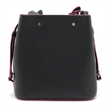 Load image into Gallery viewer, #1 Louis Vuitton LV Logo Lockme Bucket Shoulder Bag Black Fuchsia