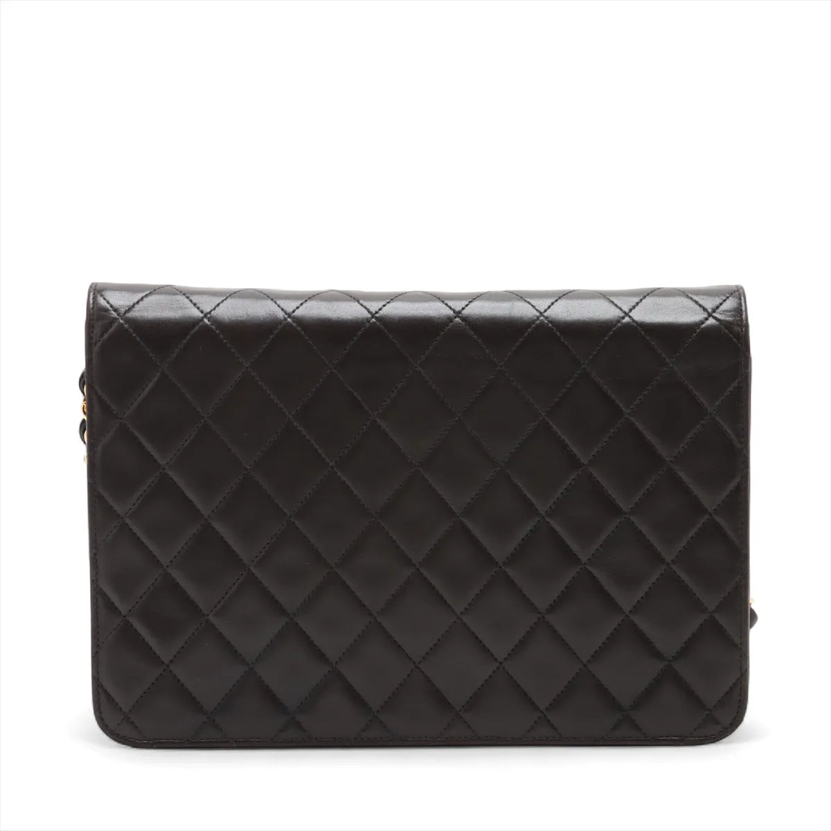 Chanel CC Logo Matelasse Lambskin Chain Shoulder Bag Black