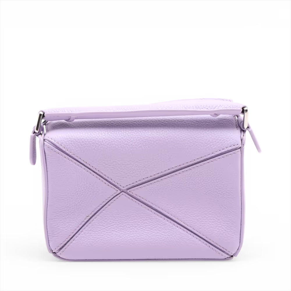 Loewe Mini Puzzle Leather Two-Way Shoulder Bag Purple