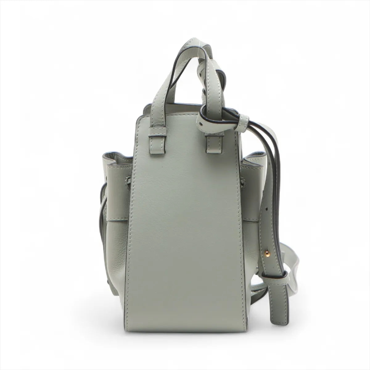 Loewe Hammock Drawstring Mini Leather Shoulder Bag Green