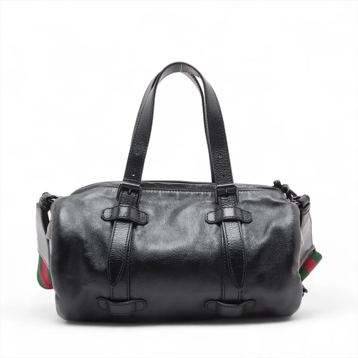 Gucci Double G Leather Two-Way Shoulder Bag Black