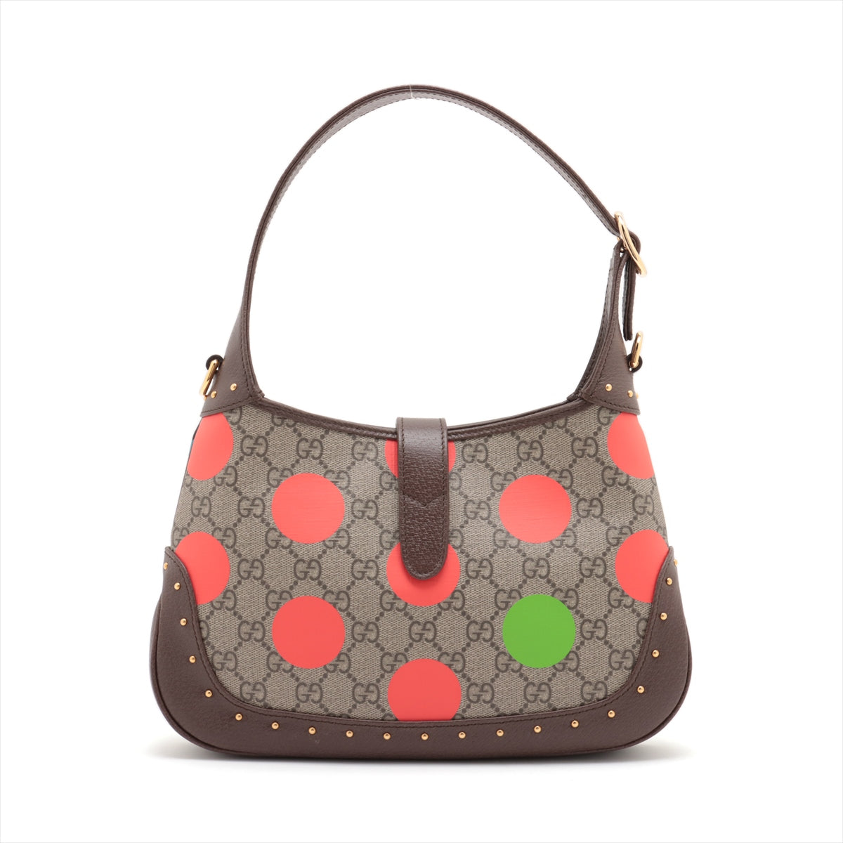 Gucci GG Supreme Leather Two-Way Polkadots Jackie Bag