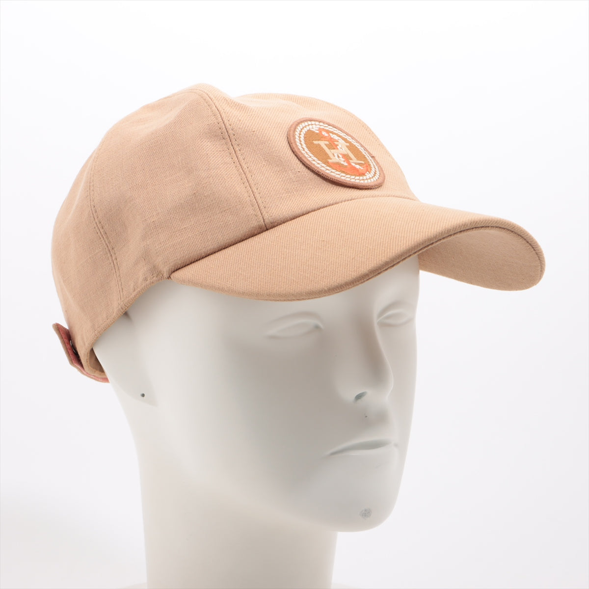 Hermès H Logo Cotton Cap  Brown