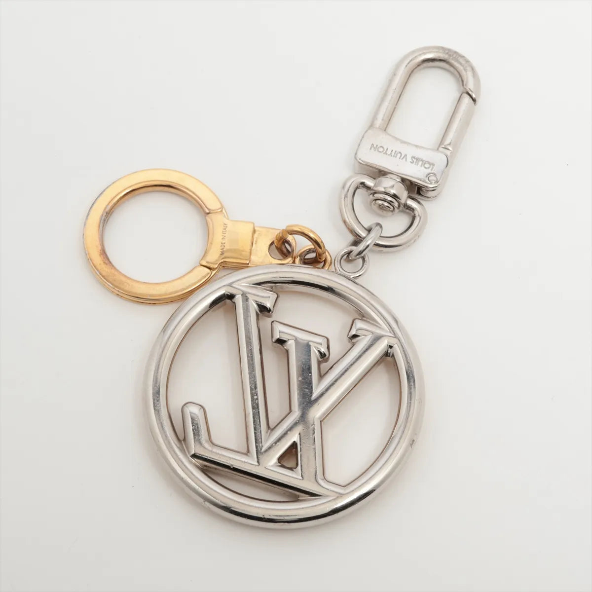 Louis Vuitton Round LV Logo Two-toned Bag Charm and Keyring